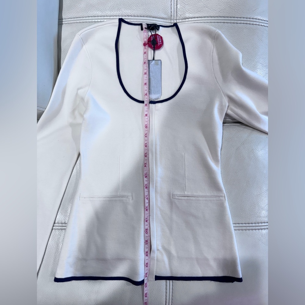 NWT $398 RAG & BONE Ella Wool-Blend Front-Zip Cardigan in XS - Picture 7 of 12